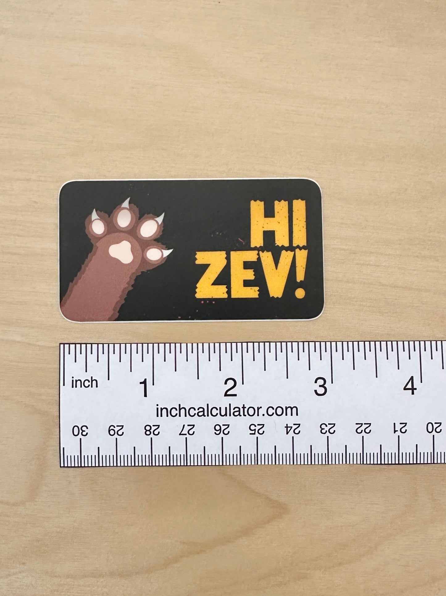 Hi Zev! Sticker