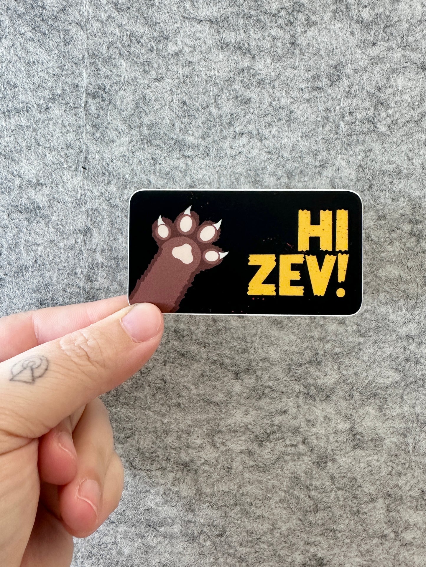 Hi Zev! Sticker