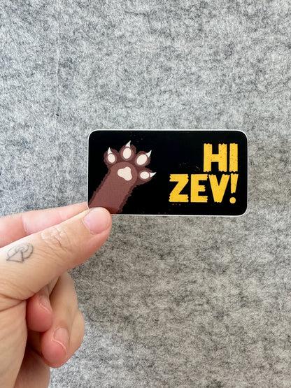 Hi Zev! Sticker