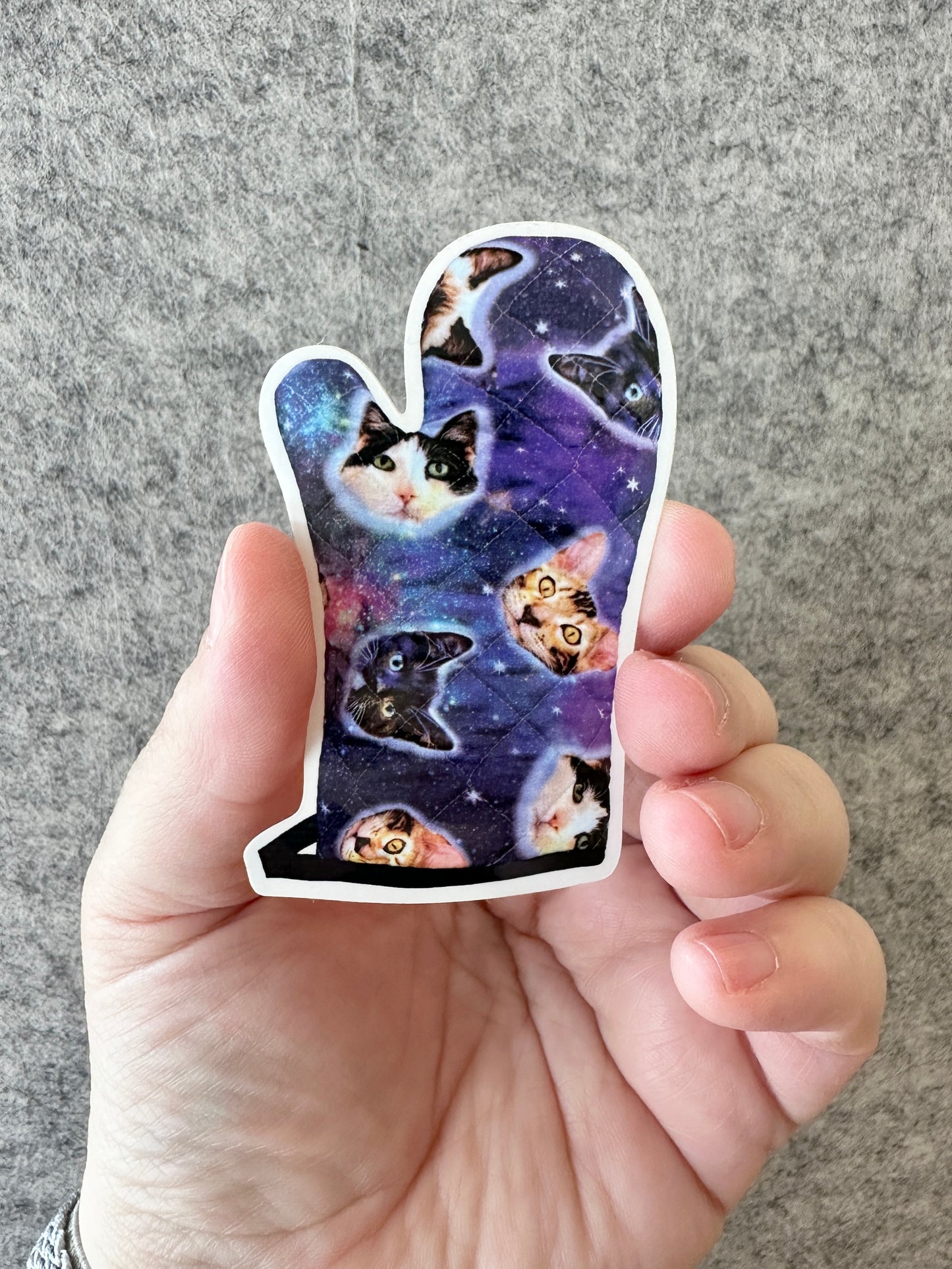 Space Cats Oven Mitt Sticker