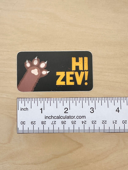 Hi Zev! Sticker